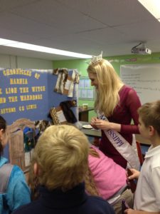 Miss Mississippi Chelsea Rick speaks to fourth- and fifth-grade students at Perkinston Elementary students on Jan. 14 as part of an event hosted by Mississippi Gulf Coast Community College’s Athletic Department and Perkinston Campus Phi Theta Kappa chapter. Rick spoke about “Be Kind, Be Courageous, Be You!” and being tobacco-free. She also met with fourth- and fifth-grade Excel (gifted) classes and discussed their Phi Theta Kappa-sponsored school garden and the importance of eating healthy foods.