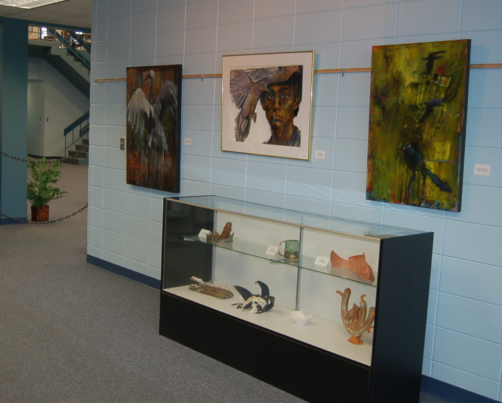 Mississippi Gulf Coast Community College’s Jackson County Campus library is celebrating 50 years of art at the campus with a special exhibit that opened on September 29. The exhibit includes 59 pieces of art created by current and former employees and students. 